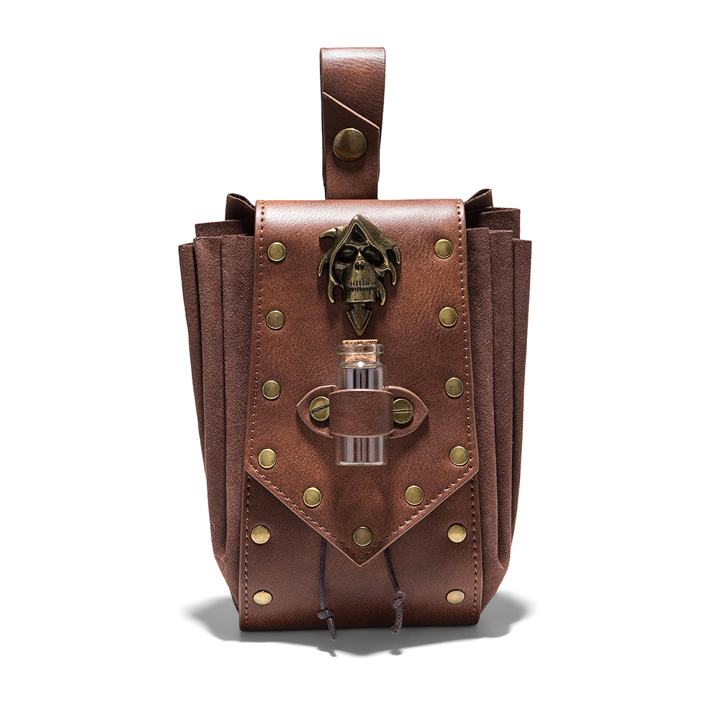 retro skull waist bag
