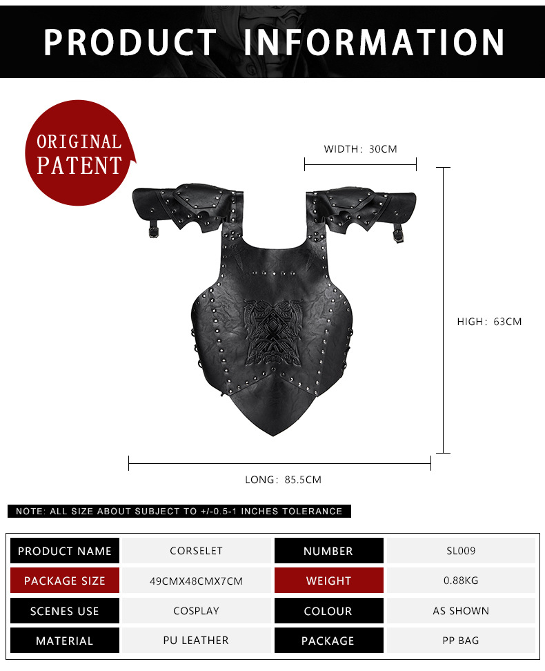 SL009尺寸表-English