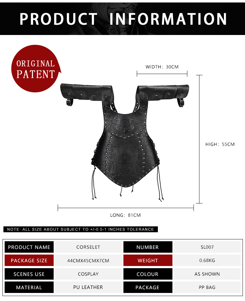 SL007尺寸表-English