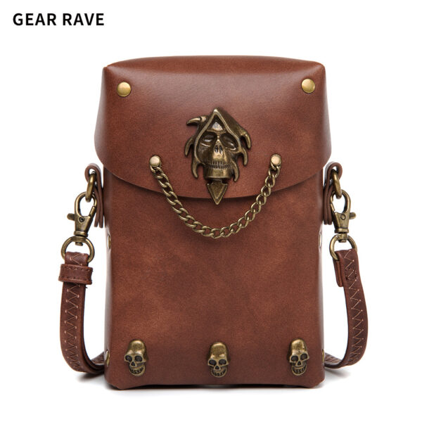 Medieval Retro Women Shoulder Crossbody Bag Steampunk Small Square Bag Coin Purse