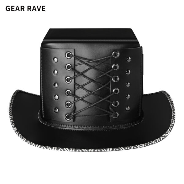 Halloween Steampunk Leather Top Hat-HT061