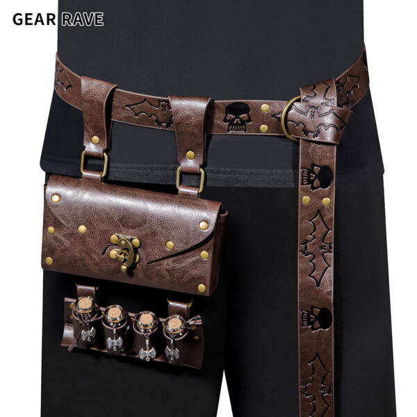 Halloween medieval retro waist bag rivet exotic COSPLAY costume accessories