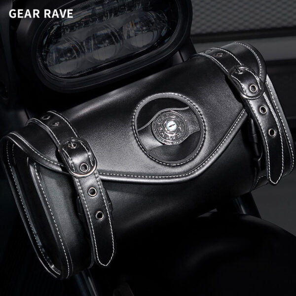 Steampunk Large Space Skull Leather Motorcycle Front Bags-BG379
