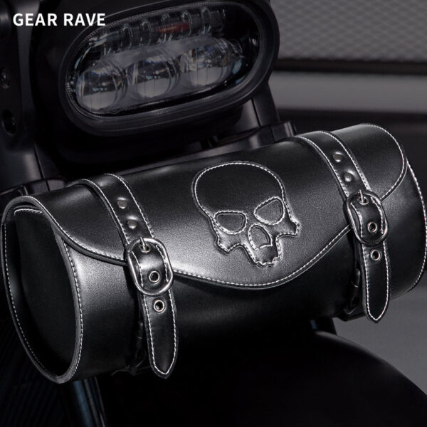 Steampunk Large Space Skull Leather Motorcycle Front Bags-BG377