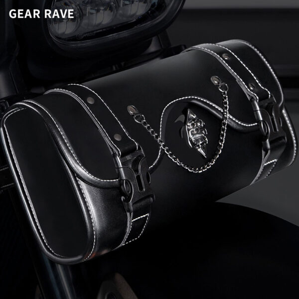 Steampunk Large Space Skull Leather Motorcycle Front Bags-BG363