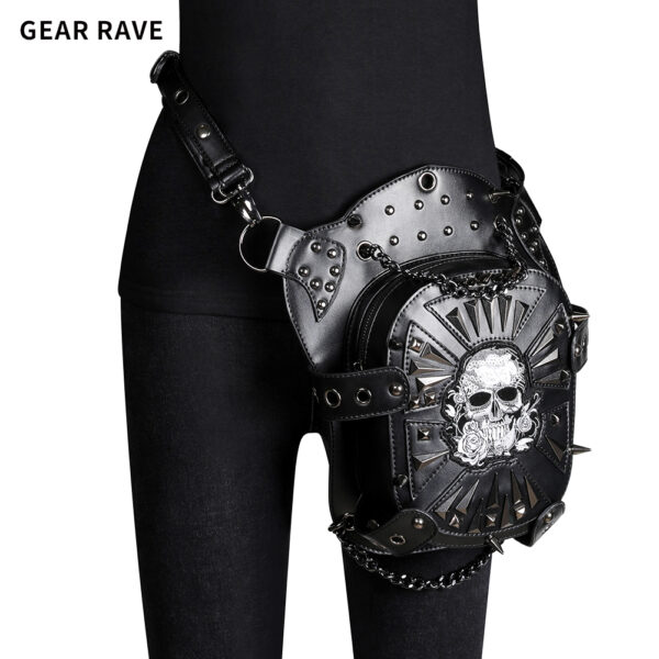 Punk waist bag skull shoulder bag ladies messenger bag outdoor leg bag