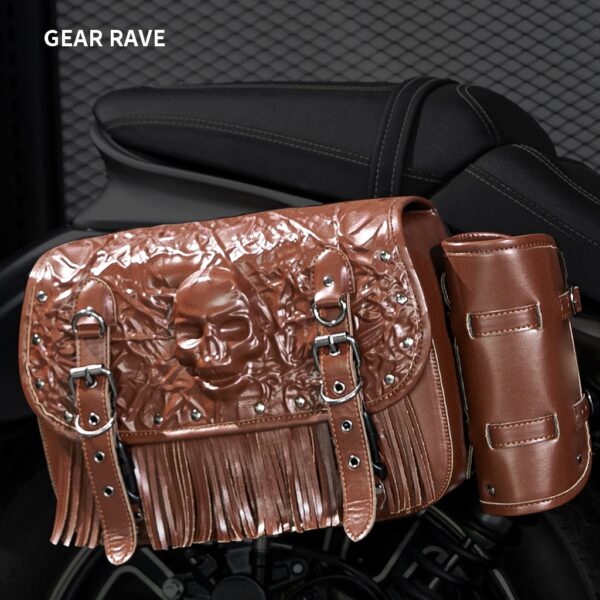 Independent station TEMU hot sale Harley Prince cruise motorcycle modification side bag cross-border punk Knight essential BG386