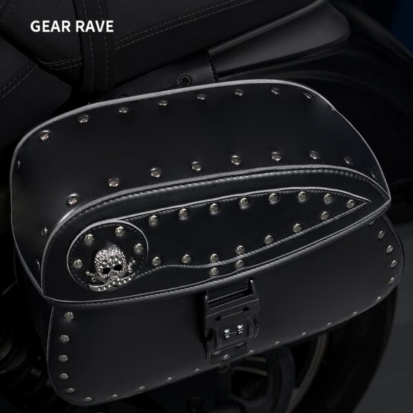 Cross-border hot sale Harley motorcycle side bag European and American retro rivet skull pannier bag large capacity anti-theft modification equipment BG394