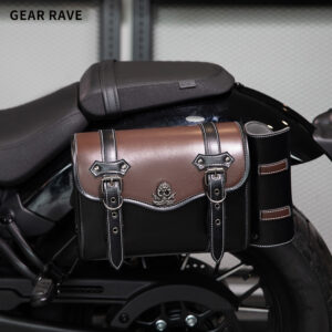 Large Capacity Vintage Leather Motorcycle Side Bag-BG326